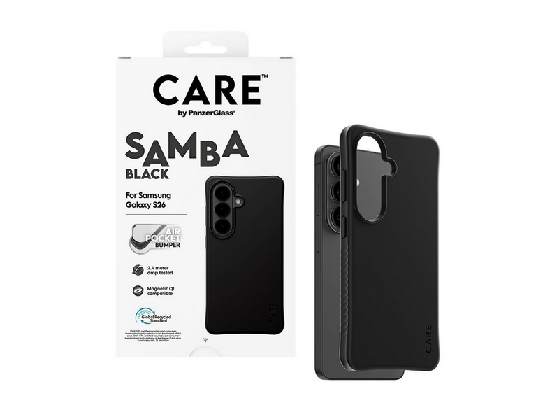 CARE by PanzerGlass Samba Case Black w. Qi Samsung Galaxy S26