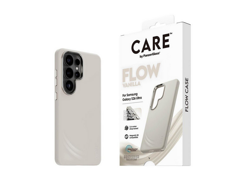 CARE by PanzerGlass Flow Case Vanilla w. Qi Samsung Galaxy S26 Ultra