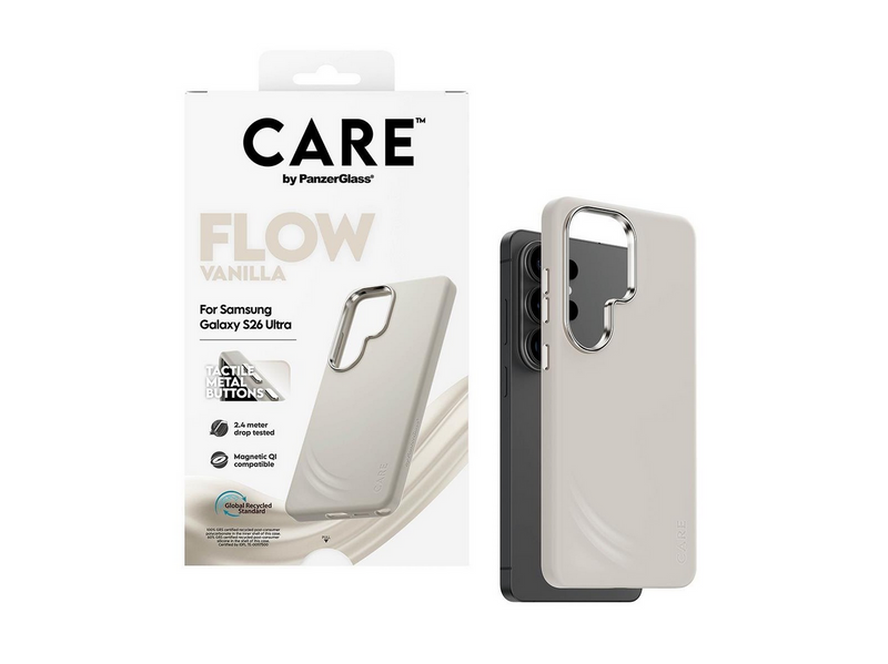 CARE by PanzerGlass Flow Case Vanilla w. Qi Samsung Galaxy S26 Ultra
