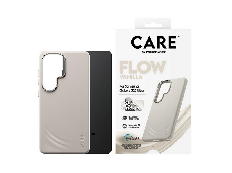 CARE by PanzerGlass Flow Case Vanilla w. Qi Samsung Galaxy S26 Ultra
