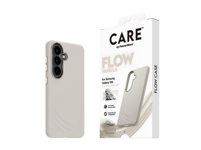 CARE by PanzerGlass Flow Case Vanilla w. Qi Samsung Galaxy S26
