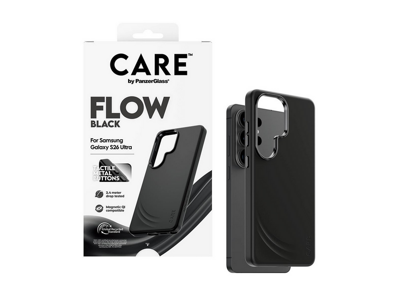 CARE by PanzerGlass Flow Case Black w. Qi Samsung Galaxy S26 Ultra