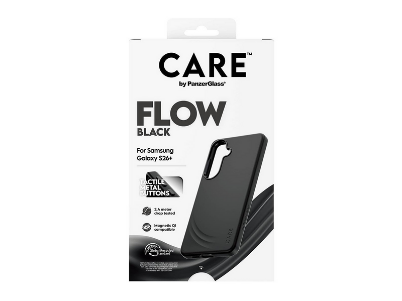 CARE by PanzerGlass Flow Case Black w. Qi Samsung Galaxy S26+