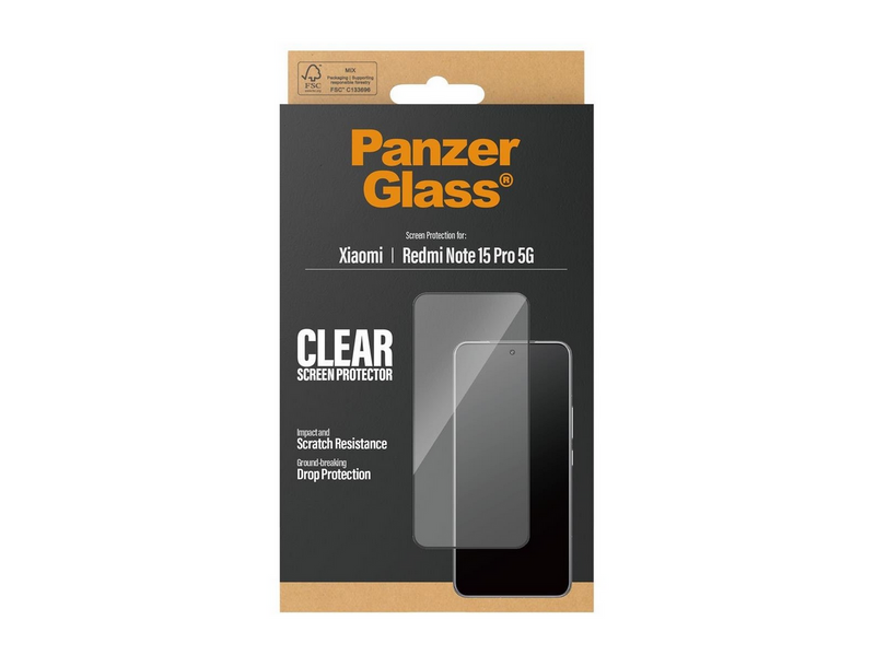PanzerGlass Screen Protector Xiaomi Redmi Note 15 Pro 5G | Ultra-Wide Fit
