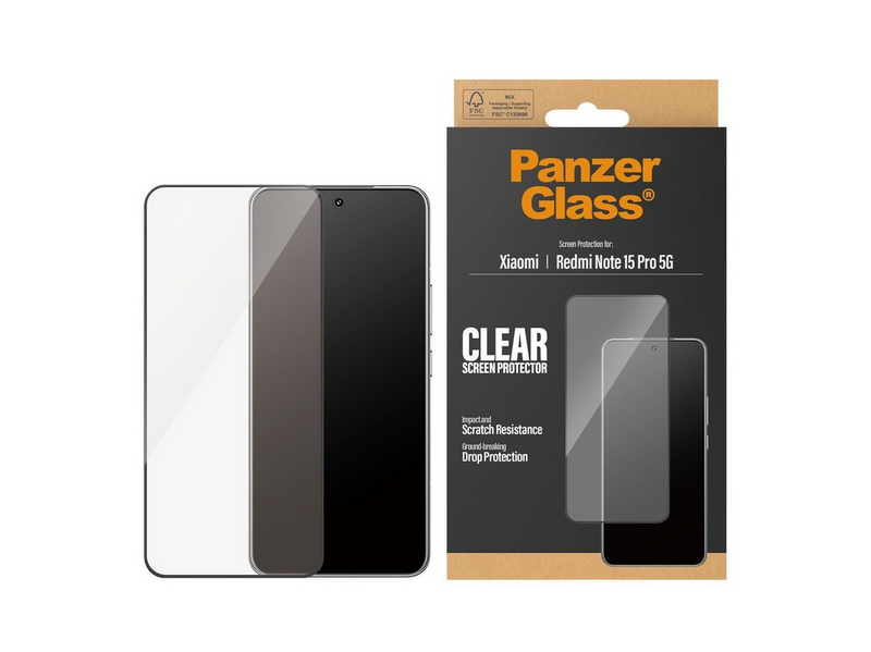 PanzerGlass Screen Protector Xiaomi Redmi Note 15 Pro 5G | Ultra-Wide Fit