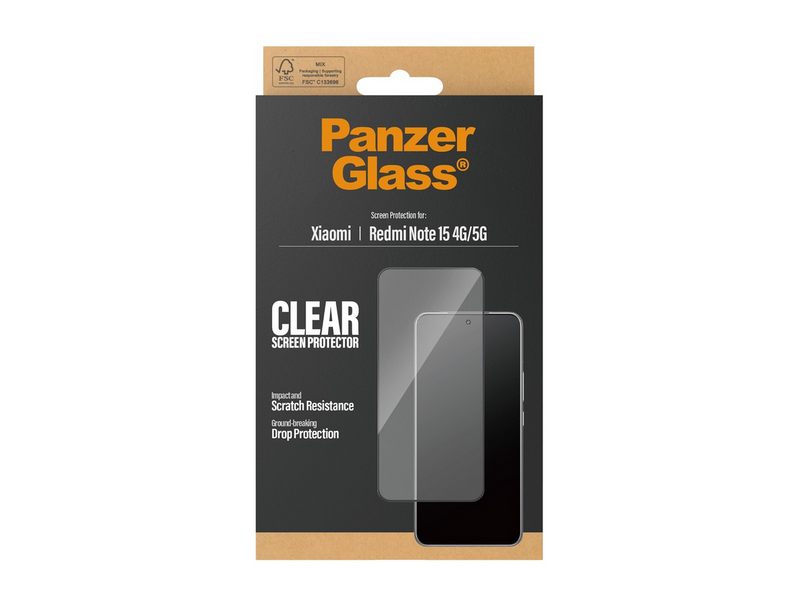 PanzerGlass Screen Protector Xiaomi Redmi Note 15 4G | 5G | Ultra-Wide Fit