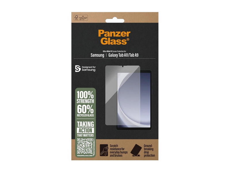 PanzerGlass Screen Protector Samsung Galaxy Tab A11 | Tab A9 | Ultra-Wide Fit