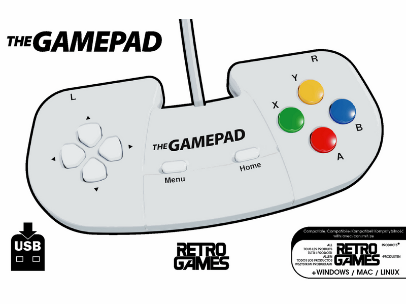 Retro Games THEGAMEPAD - White - Wired Controller