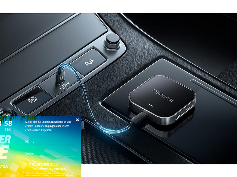 Ottocast OttoAibox E2 Apple CarPlay/Android Auto Wireless Car Adapter