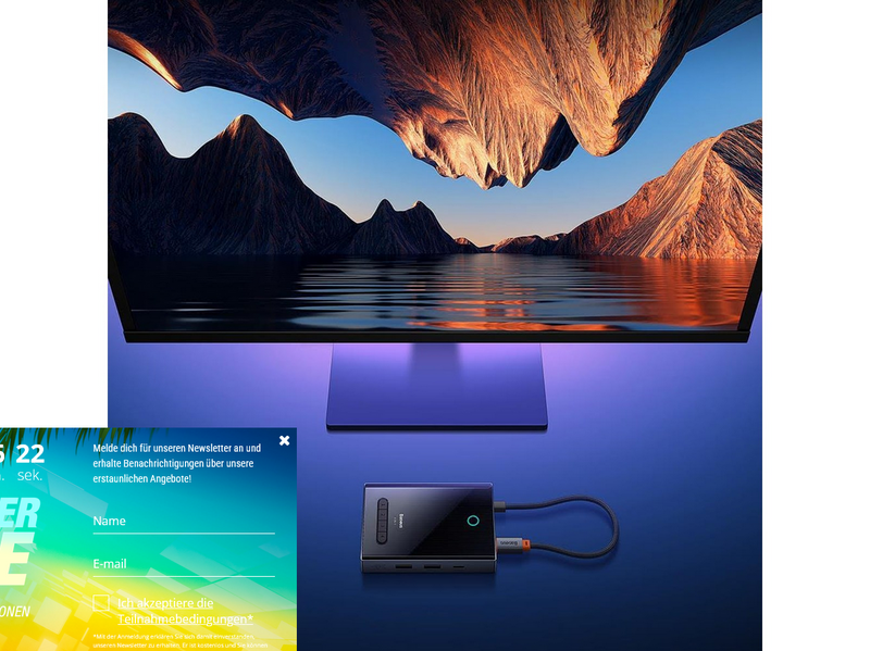 Baseus PioneerJoy 8-in-1 USB-C hub HDMI 4K@60Hz + HDMI 4K@30Hz + DisplayPort 8K@30Hz + VGA + 2 x USB-A 3.0 + 2 x USB-C - gray USB-Hubs