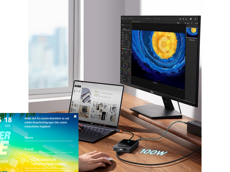 Baseus PioneerJoy 8-in-1 USB-C hub HDMI 4K@60Hz + HDMI 4K@30Hz + DisplayPort 8K@30Hz + VGA + 2 x USB-A 3.0 + 2 x USB-C - gray USB-Hubs