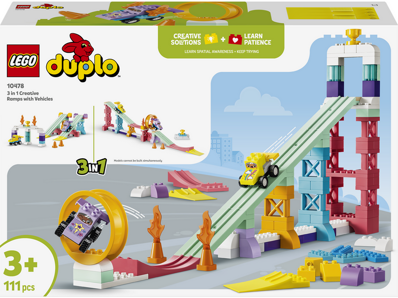 LEGO DUPLO 10478 Kreative Sprungschanzen mit kleinen Flitzern 3-in-1-Set