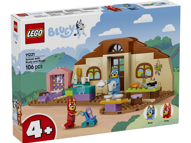 LEGO Bluey 11221 Schule mit Rusty und Bluey