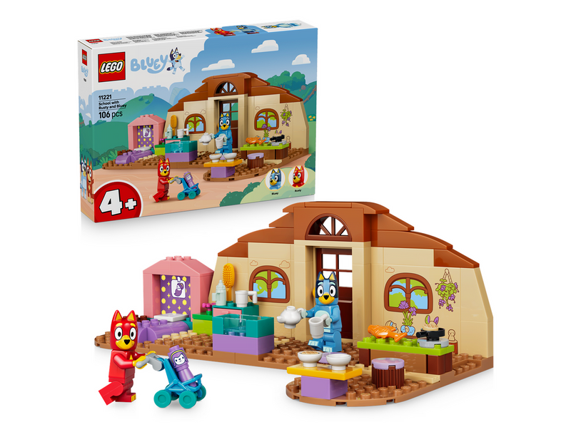 LEGO Bluey 11221 Schule mit Rusty und Bluey