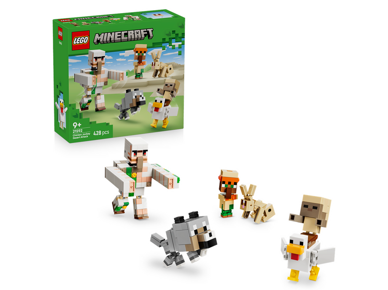 LEGO Minecraft 21592 Angriff des Hühnerreiters in der Wüste