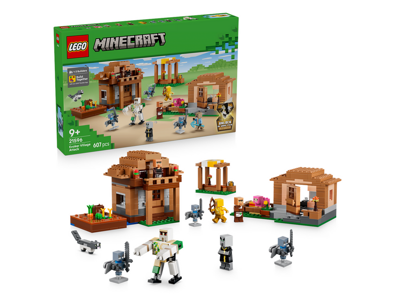 LEGO Minecraft 21596 Angriff des Magiers auf das Dorf