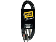Yellow Cable K02-3 - 2 x RCA - 1/4" Klinke Mono-Kabel 3m.