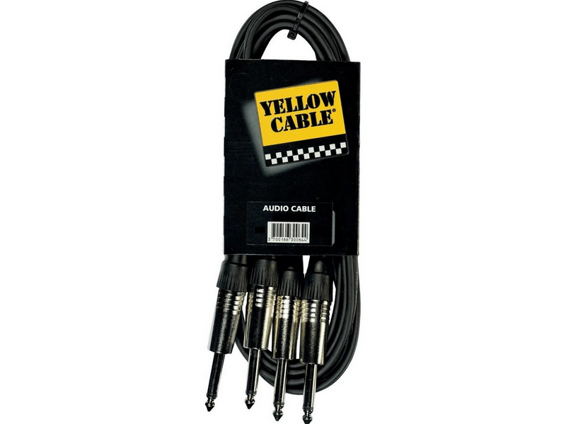 Yellow Cable K08-6 - 2 x 1/4" Jack mono - 2 x 1/4" Jack mono