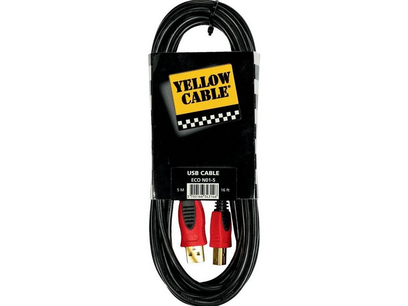 Yellow Cable N01-5 - USB a/b-Kabel 5m.