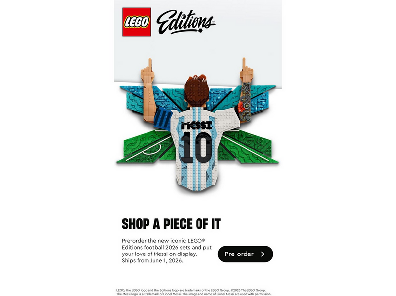 LEGO Editions 43018 Lionel Messi – Torjubel