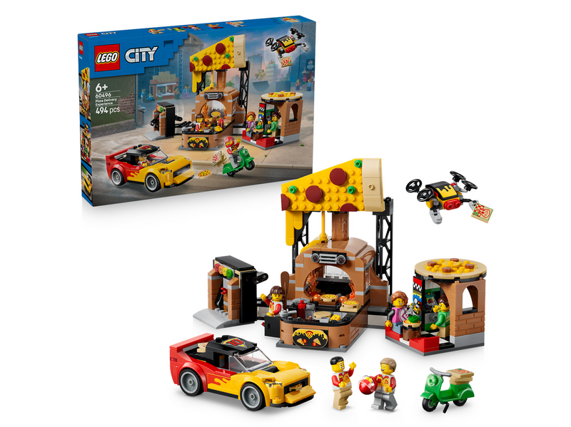 LEGO City 60496 Pizza-Liefererlebnis mit Fahrzeugen
