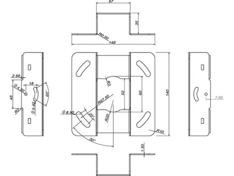 Multibrackets M Universal Projector Ceiling Mount 900-1600 with Finetune
