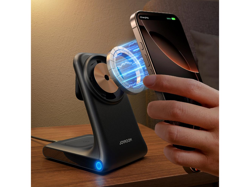 Joyroom JR-W15 Wireless Charger 3 in 1 Charging Station with MagSafe - Black