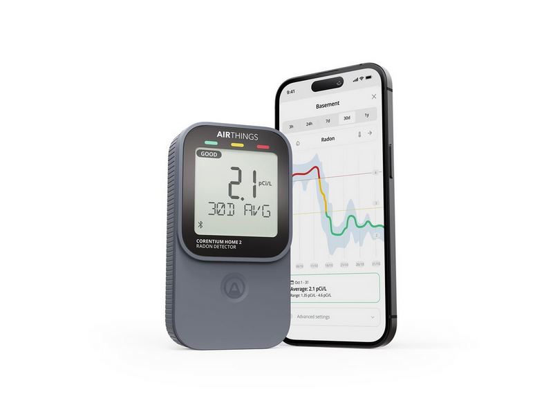 Airthings Corentium Home 2 simple and smart digital radon detector