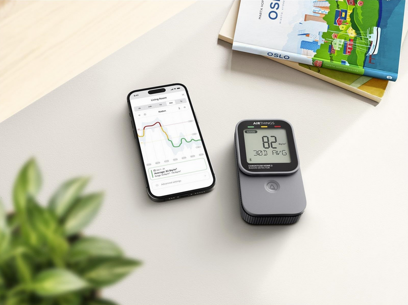 Airthings Corentium Home 2 simple and smart digital radon detector