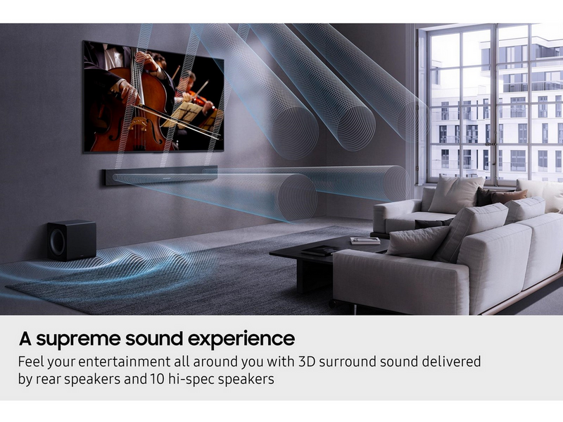 Samsung HW-QS750F - sound bar system - wireless