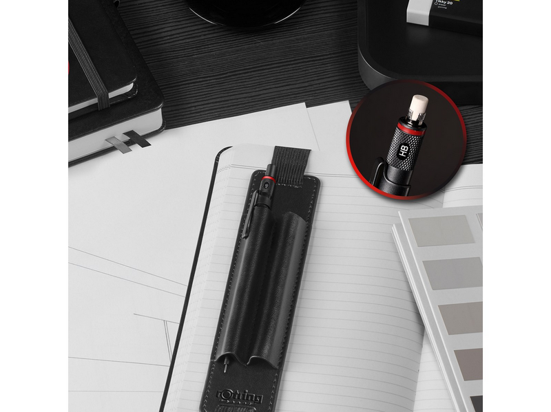 Rotring 600 Mechanical Pencil 0.5 mm Pen Pouch & Premium Notebook Gift Set