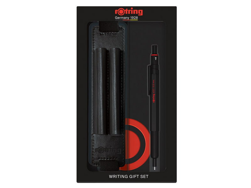Rotring 600 Mechanical Pencil 0.5 mm Pen Pouch & Premium Notebook Gift Set