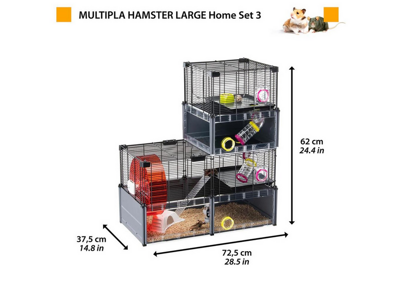 Ferplast Multipla Hamster Large Home Set 3 107x37x42cm