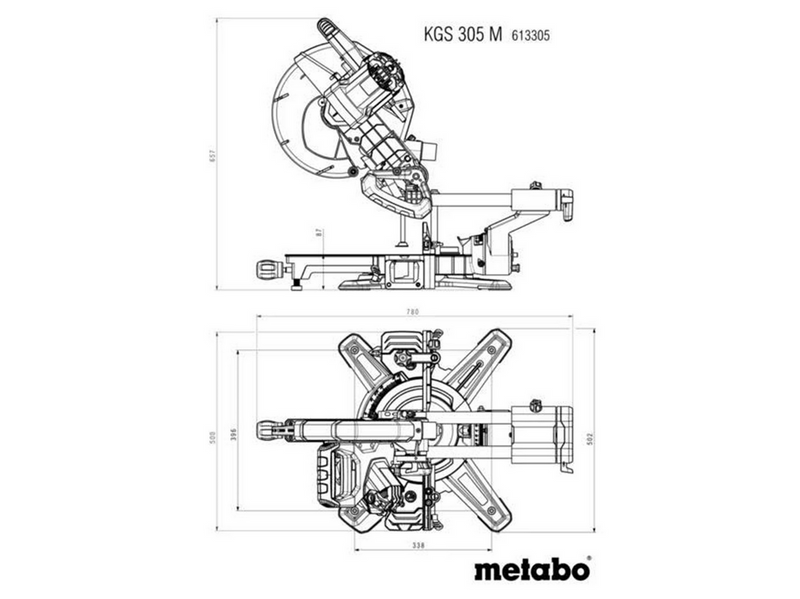 Metabo KGS 305 M Set (613305900) Mitre saw | (220-240 V / 50 - 60 Hz)