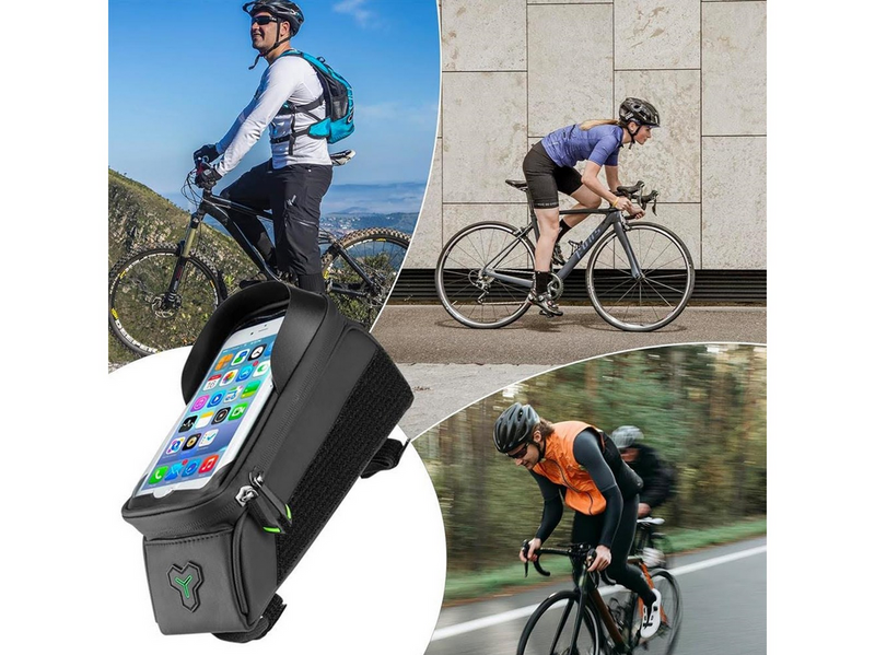 Rockbros 029-1BK bicycle bag for frame with phone cover - black