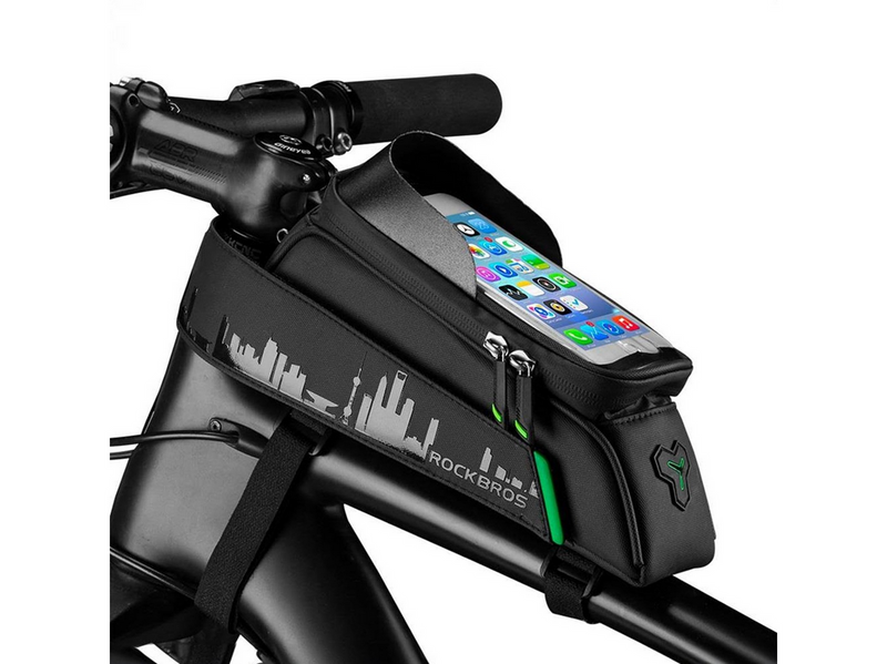 Rockbros 029-1BK bicycle bag for frame with phone cover - black