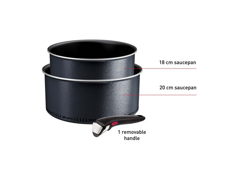 Tefal Ingenio So Light 3 pcs set Saucepans 18/20cm