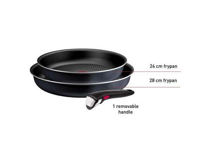 Tefal Ingenio So Light 3 pcs set Frypans 24/28cm