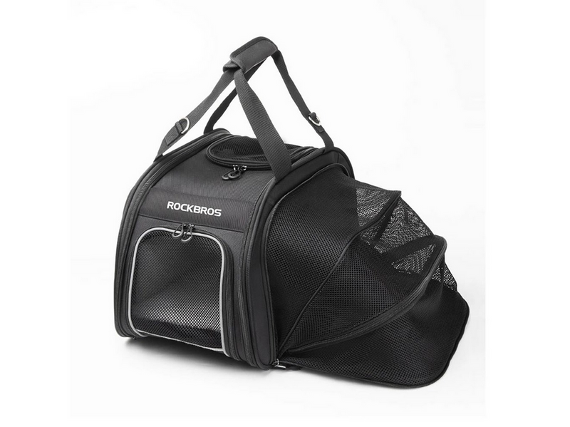 Rockbros 30140028001 transport bicycle bag for cats and dogs - black