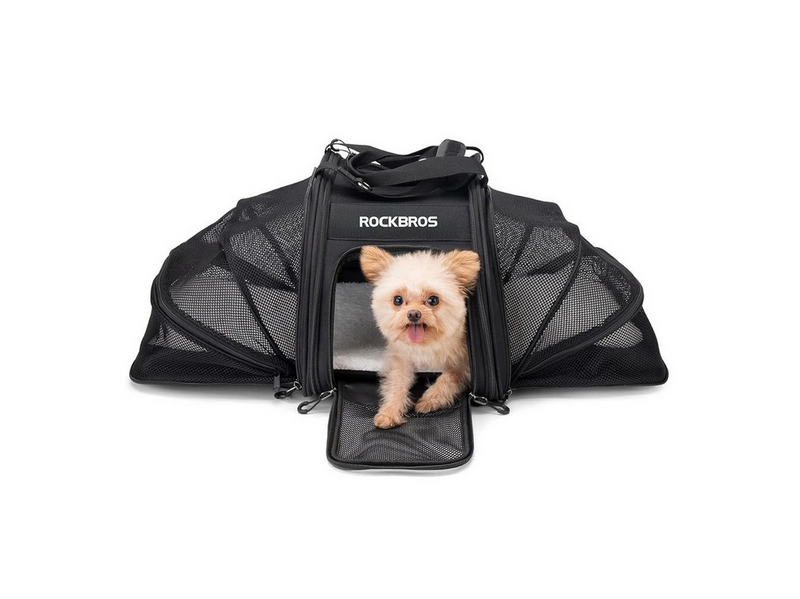 Rockbros 30140028001 transport bicycle bag for cats and dogs - black