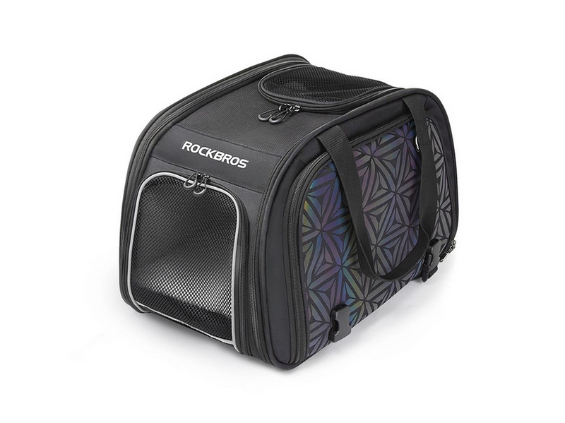Rockbros 30140028001 transport bicycle bag for cats and dogs - black