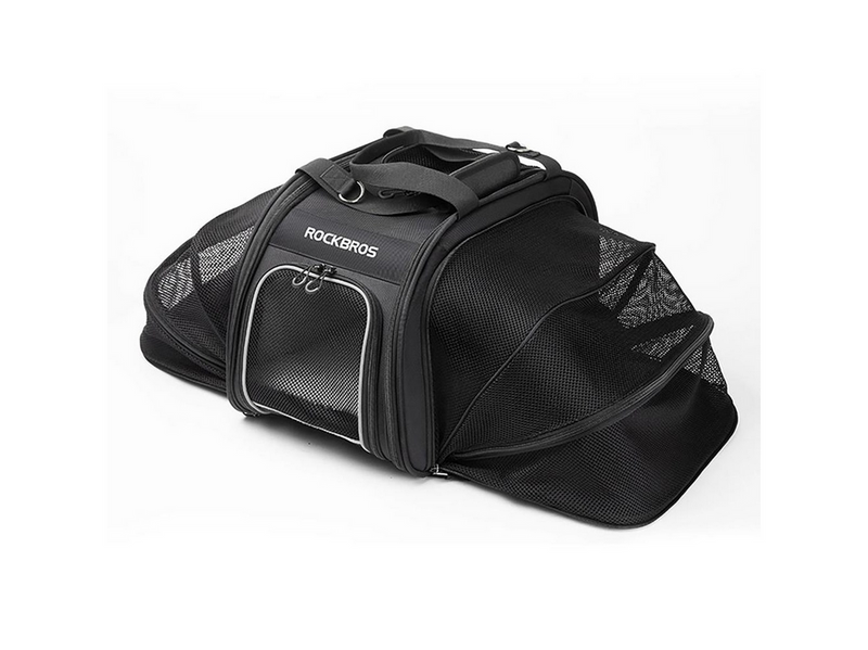 Rockbros 30140028001 transport bicycle bag for cats and dogs - black