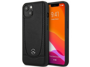 Mercedes Leather Urban Case for iPhone 15 Plus - Black