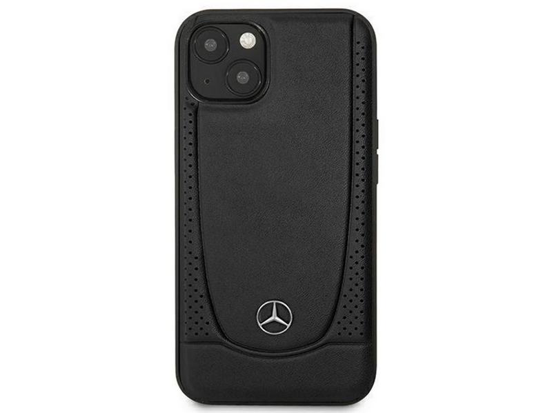 Mercedes Leather Urban Case for iPhone 15 Plus - Black