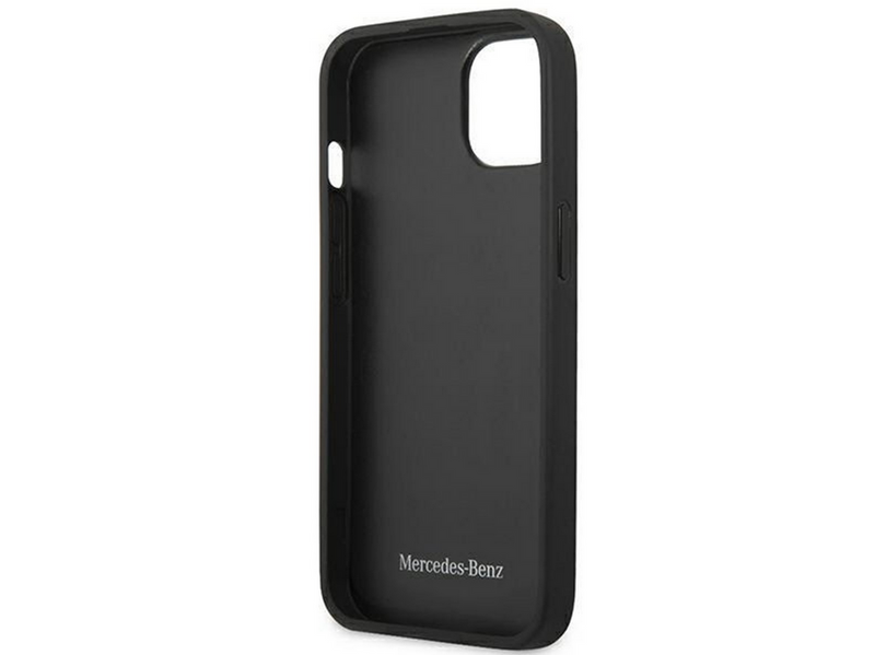 Mercedes Leather Urban Case for iPhone 15 Plus - Black