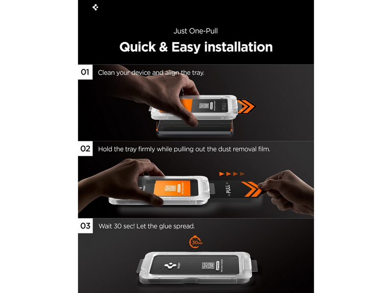 Spigen Glass tR EZ Fit Pro HD (Privacy) 2 Pack - transparency - Samsung Galaxy S26