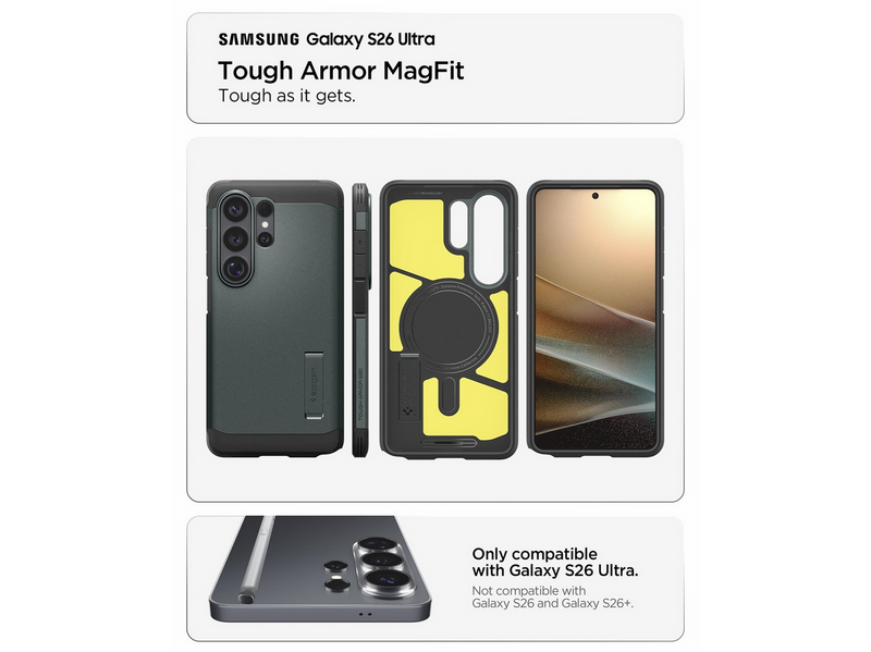 Spigen Tough Armor MagSafe - abyss green - Samsung Galaxy S26 Ultra