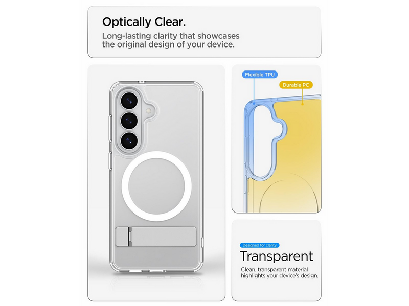 Spigen Ultra Hybrid S MagSafe - clear white - Samsung Galaxy S26
