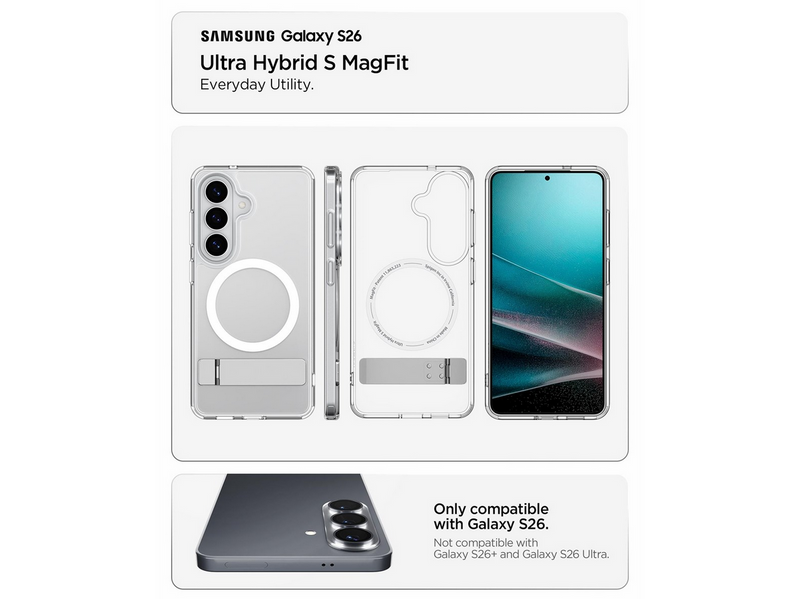 Spigen Ultra Hybrid S MagSafe - clear white - Samsung Galaxy S26