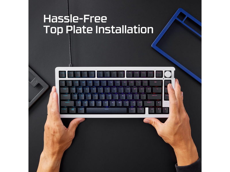 HyperX Alloy Rise (100%) - Top Plate - White - Gaming Tastatur - Full-Size - Weiss